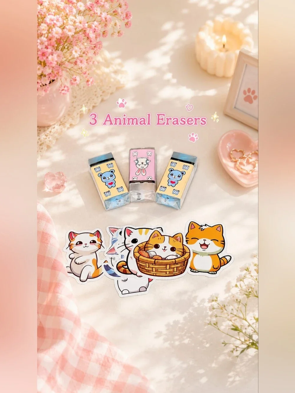Kawaii school supplies, aesthetic stationery set, Sanirio Style Gift Box
